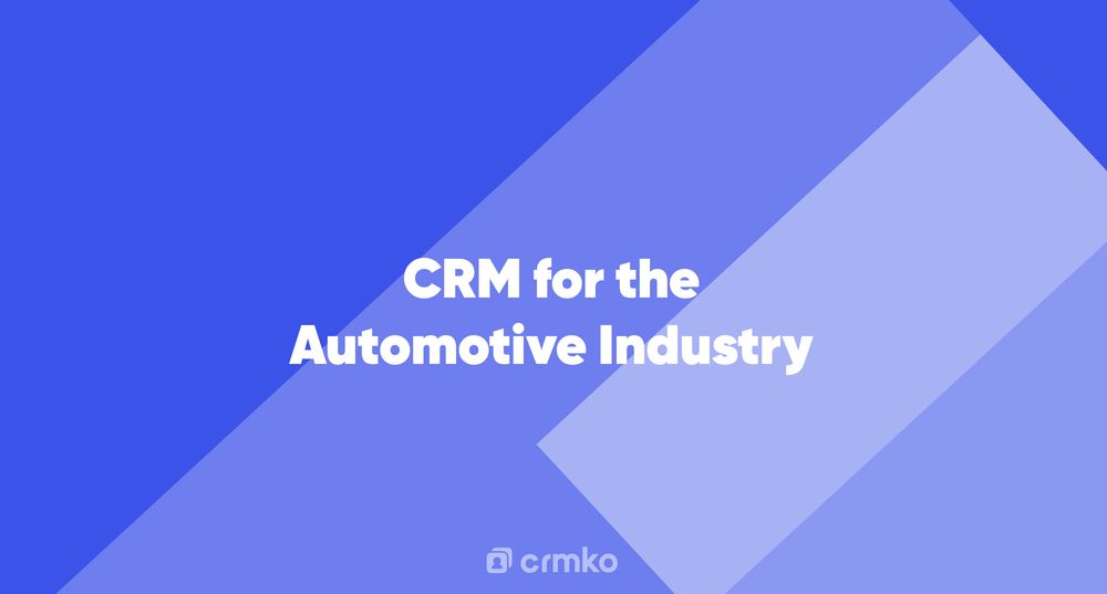 Article | CRM for the Automotive Industry